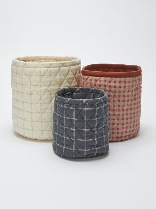 Conjunto de 3 cestos de tecido - Kiabi Home - Kiabi