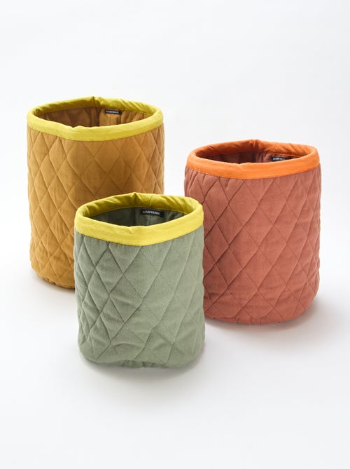 Conjunto de 3 cestos de tecido - Kiabi Home - Kiabi
