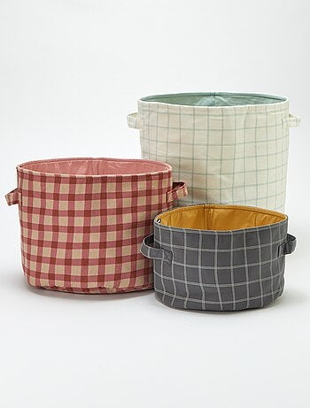 Conjunto de 3 cestos de tecido - Kiabi Home
