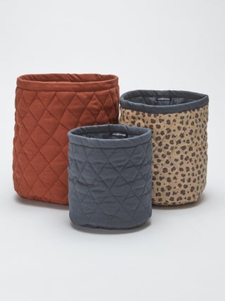 Conjunto de 3 cestos em tecido - Kiabi Home
