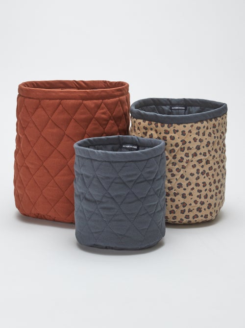 Conjunto de 3 cestos em tecido - Kiabi Home - Kiabi