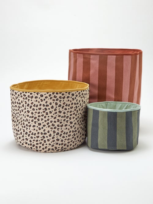 Conjunto de 3 cestos para roupa suja - Kiabi Home - Kiabi