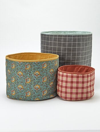 Conjunto de 3 cestos para roupa suja - Kiabi Home