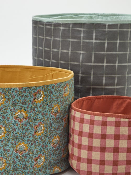 Conjunto de 3 cestos para roupa suja - Kiabi Home - Kiabi