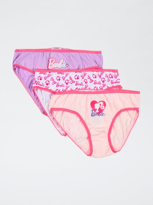 Conjunto de 3 cuecas 'Barbie' em algodão - Kiabi