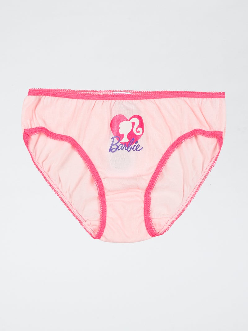Conjunto de 3 cuecas 'Barbie' em algodão Rosa - Kiabi