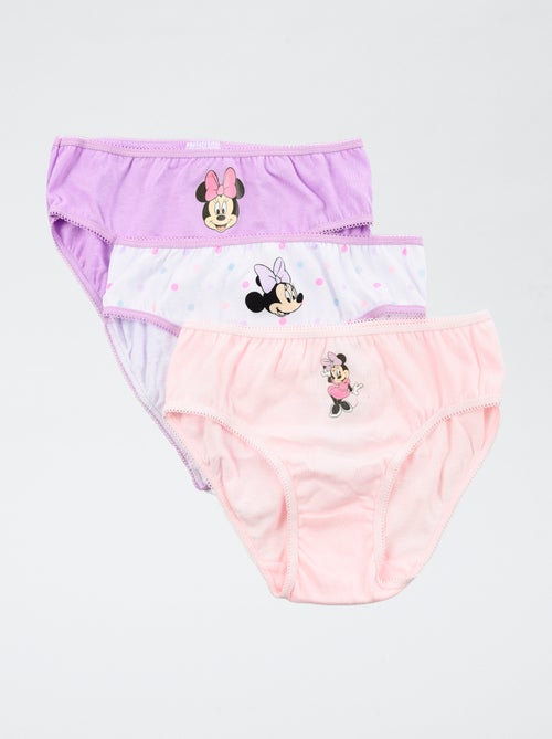 Conjunto de 3 cuecas 'Disney' 'Minnie' em algodão - Kiabi