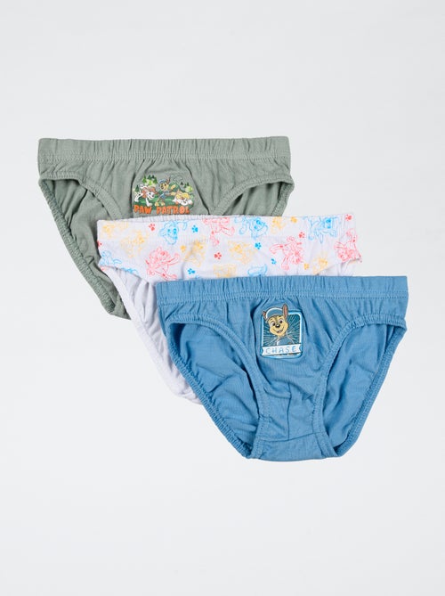 Conjunto de 3 cuecas "Suncity" "Patrulha Pata" em algodão - Kiabi