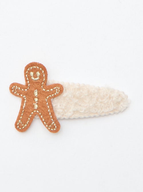 Conjunto de 3 ganchos de cabelo "clic clac" 'Natal' - Kiabi