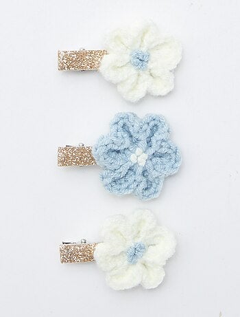 Conjunto de 3 ganchos de crocodilo em macramé