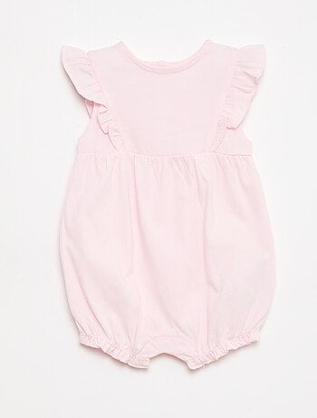 Conjunto de 3 macacões lisos com folhos