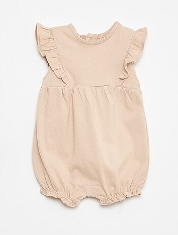 Conjunto de 3 macacões lisos com folhos