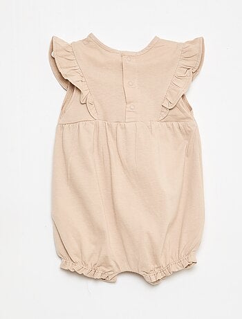 Conjunto de 3 macacões lisos com folhos