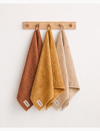 Conjunto de 3 panos de cozinha 100% algodão, cores sortidas, tecido turco - Gamusi.