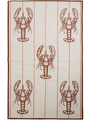 Conjunto de 3 panos de cozinha com motivos marinhos em algodão