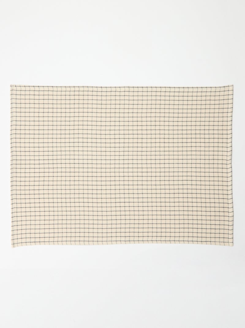 Conjunto de 3 panos de cozinha estampados de Natal em algodão 50x70 cm Preto - Kiabi