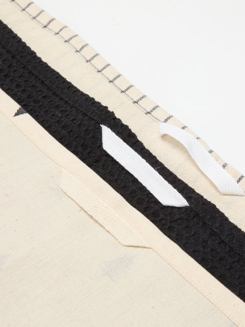 Conjunto de 3 panos de cozinha estampados de Natal em algodão 50x70 cm - Kiabi