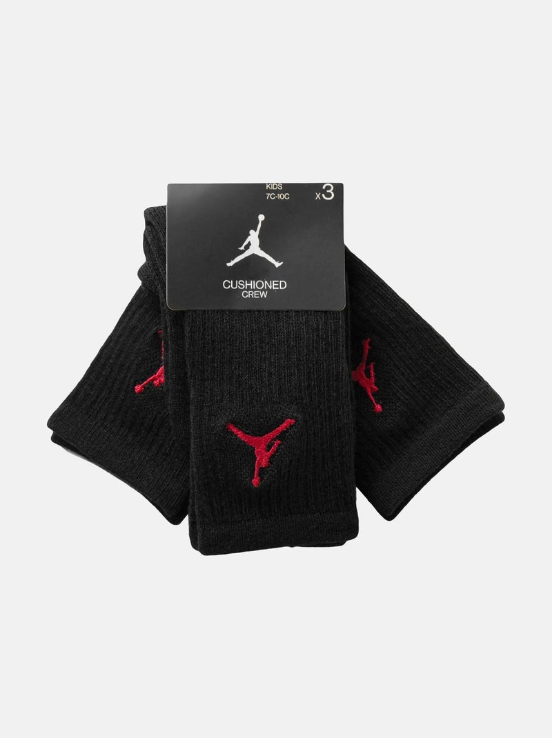 Conjunto de 3 pares de meias - jordan Preto - Kiabi