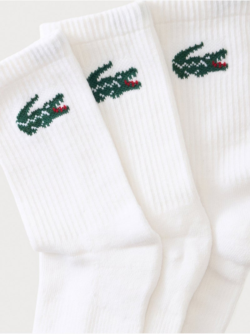 Conjunto de 3 pares de meias - lacoste Branco - Kiabi