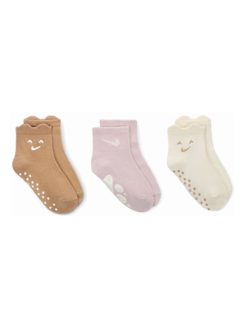 Conjunto de 3 pares de meias - Nike Bege - Kiabi