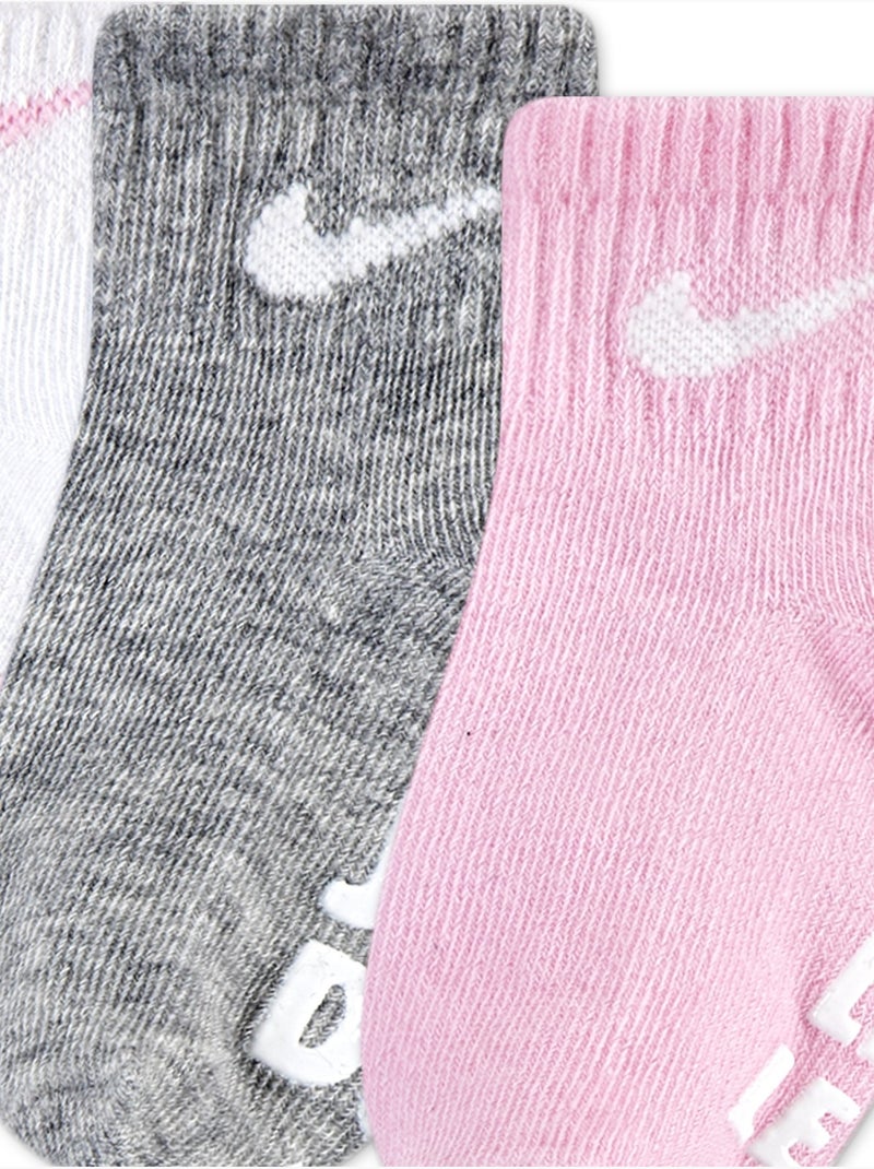 Conjunto de 3 pares de meias - Nike Rosa - Kiabi