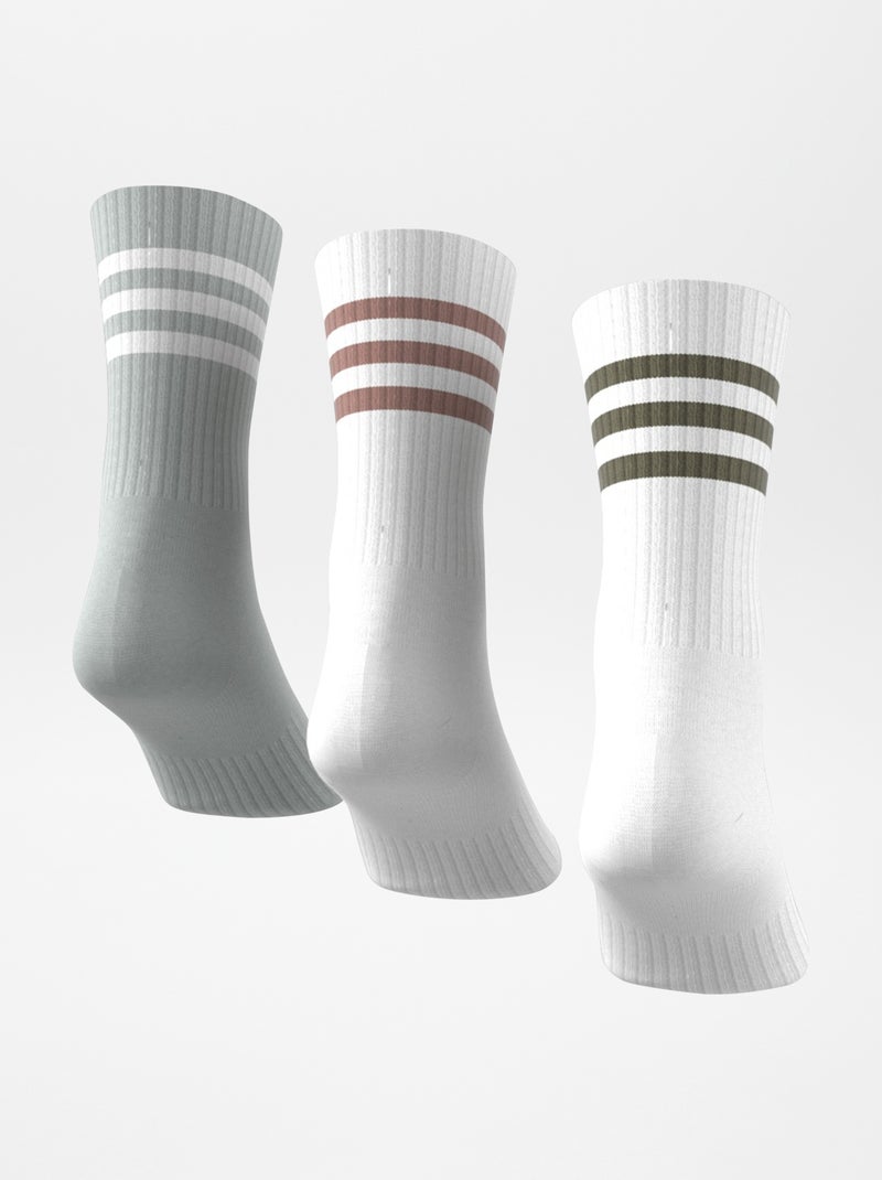 Conjunto de 3 pares de meias 'adidas' BRANCO - Kiabi