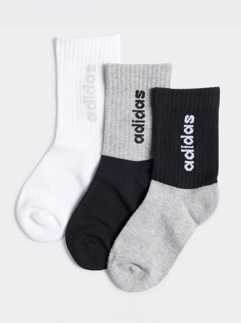 Conjunto de 3 pares de meias 'Adidas' CINZA - Kiabi