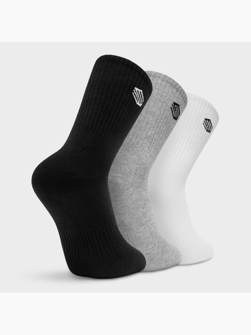Conjunto de 3 pares de meias de desporto Preto - Kiabi