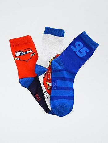 Conjunto de 3 pares de meias 'Disney' 'Cars'