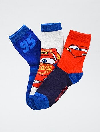 Conjunto de 3 pares de meias 'Disney' 'Cars'