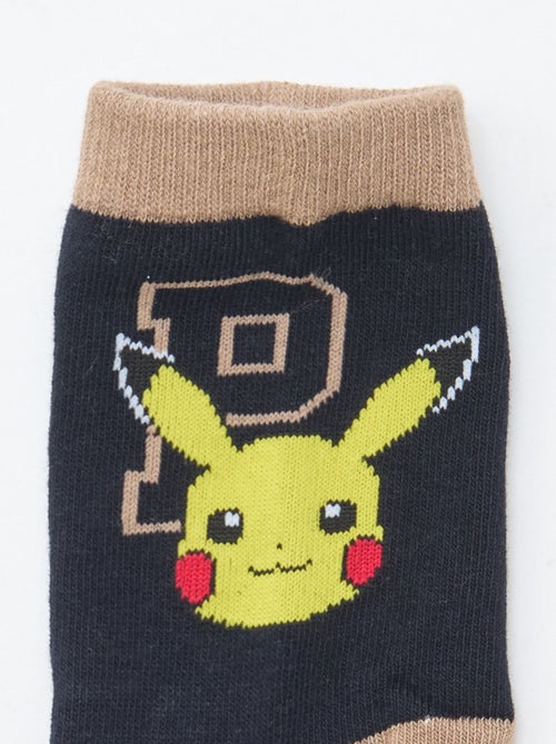 Conjunto de 3 pares de meias estampadas 'Pokémon' de cano alto - Kiabi