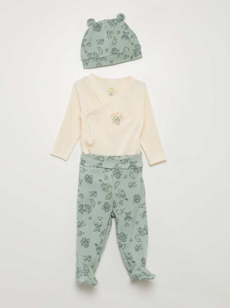 Conjunto de 3 peças - Conjunto body + leggings + gorro 'Minnie' BEGE - Kiabi