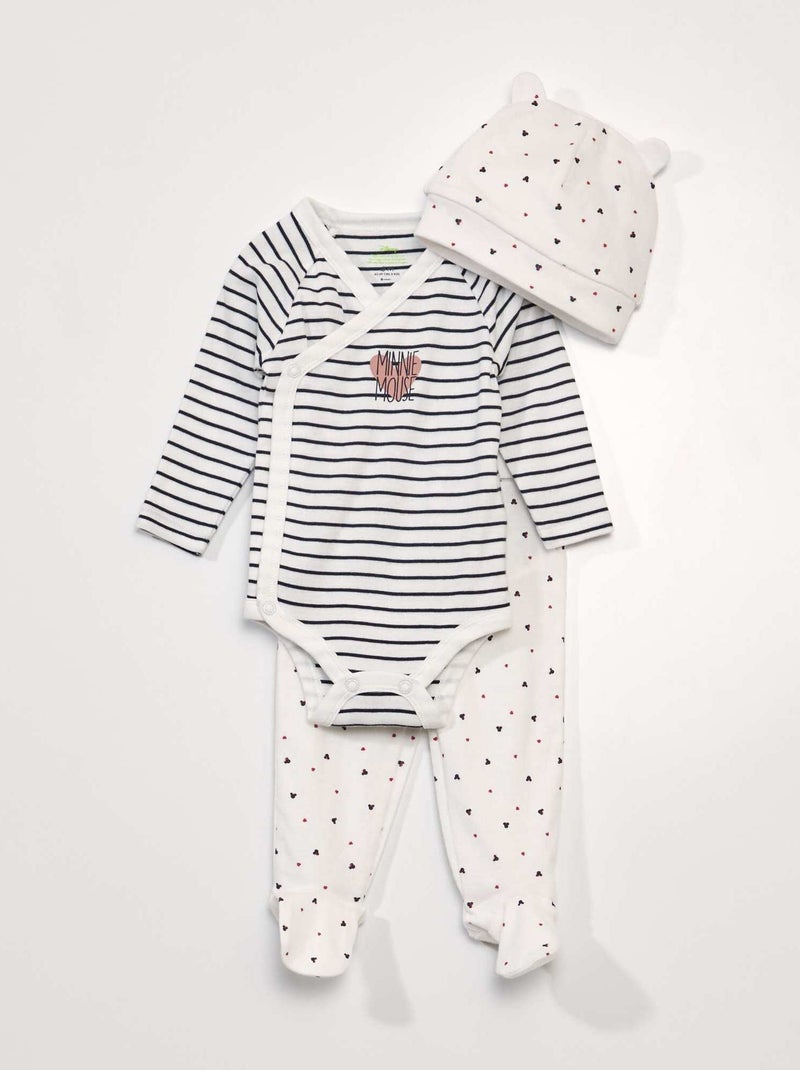Conjunto de 3 peças - Conjunto body + leggings + gorro 'Minnie' Minnie - Kiabi