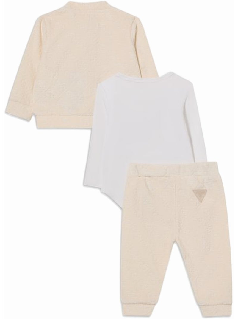 Conjunto de 3 peças - guess kids Bege/Branco - Kiabi