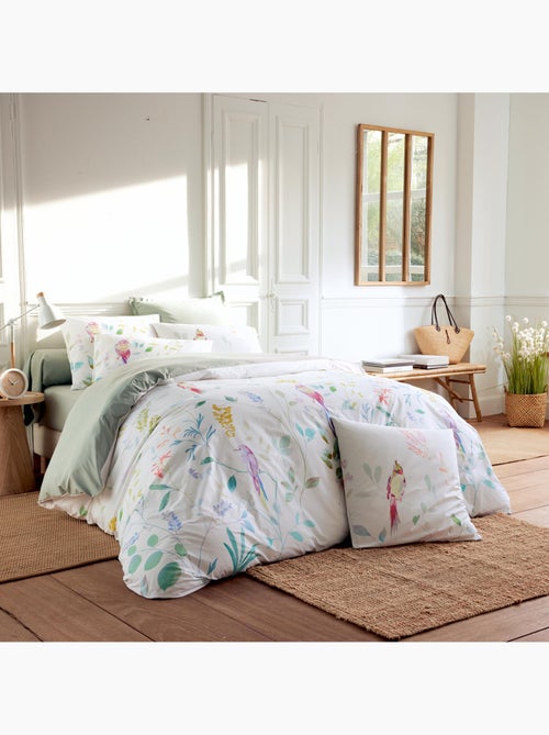 Conjunto de 3 peças de roupa de cama capa em percal de algodão 80 fios + fronhas - Kiabi