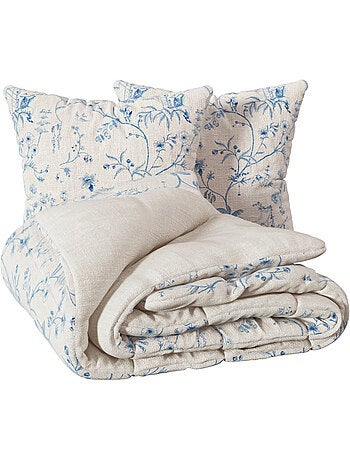 Conjunto de 3 peças de roupa de cama com estampado de inspiração japonesa: capa + fronhas
