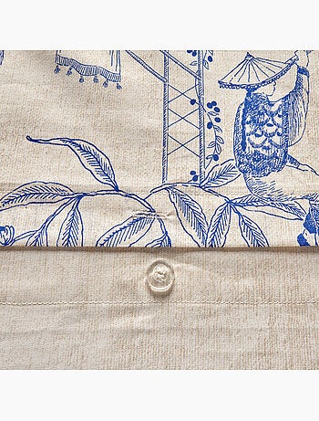 Conjunto de 3 peças de roupa de cama com estampado de inspiração japonesa: capa + fronhas