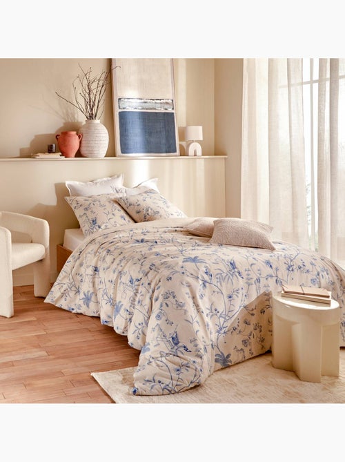 Conjunto de 3 peças de roupa de cama com estampado de inspiração japonesa: capa + fronhas - Kiabi Conjunto de 3 peças de roupa de cama com estampado de inspiração japonesa: capa + fronhas - Kiabi