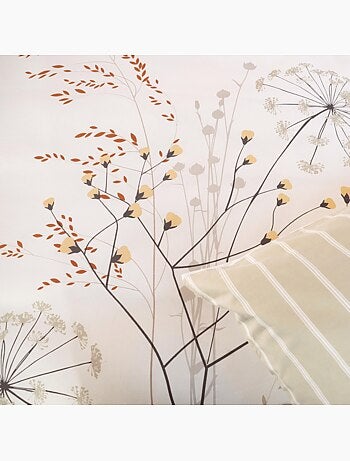 Conjunto de 3 peças de roupa de cama com flores em riscas invertidas