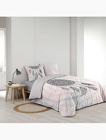 Conjunto de 3 peças de roupa de cama em algodão com apanhador de sonhos, capa + fronhas
