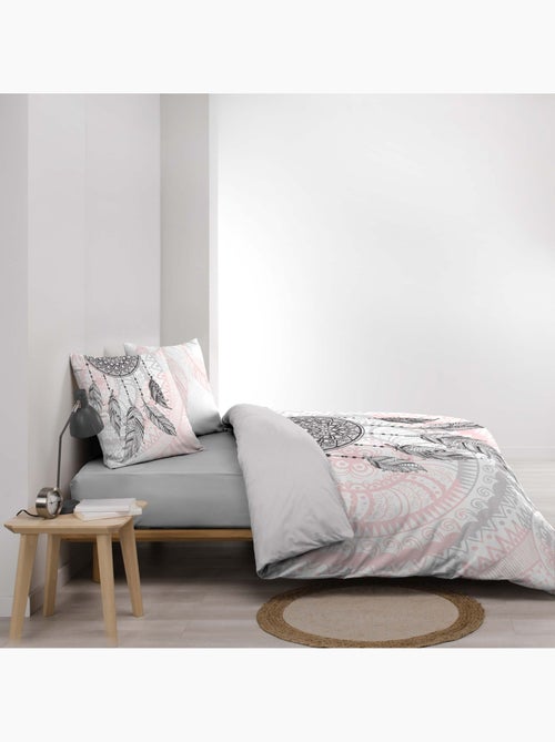 Conjunto de 3 peças de roupa de cama em algodão com apanhador de sonhos, capa + fronhas - Kiabi