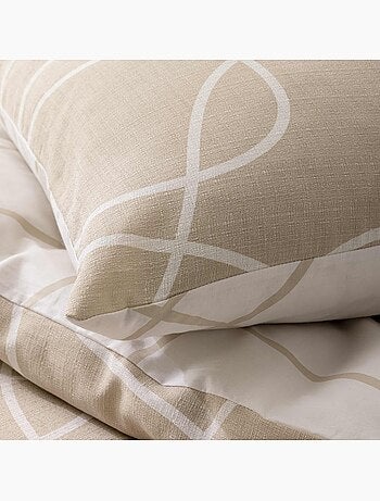 Conjunto de 3 peças de roupa de cama em algodão com desenho em relevo capa + fronhas