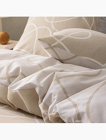 Conjunto de 3 peças de roupa de cama em algodão com desenho em relevo capa + fronhas