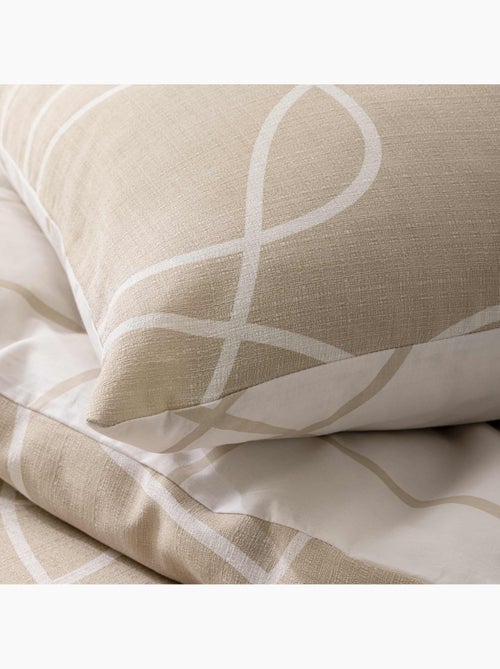 Conjunto de 3 peças de roupa de cama em algodão com desenho em relevo capa + fronhas - Kiabi