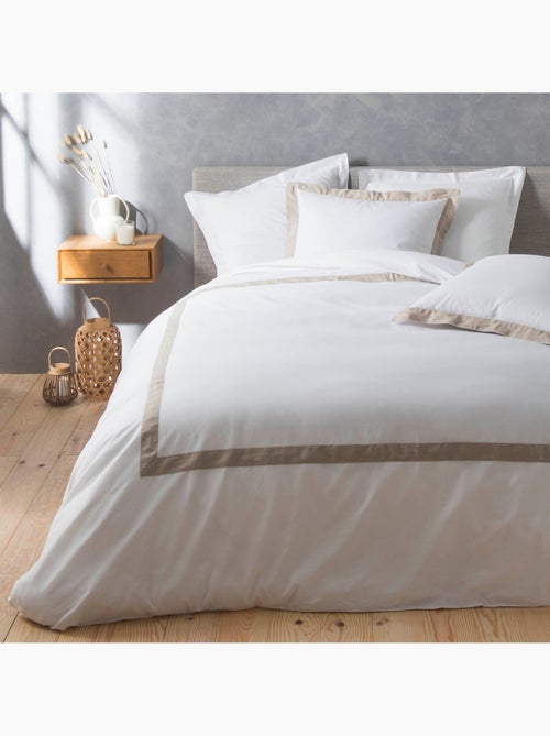 Conjunto de 3 peças de roupa de cama em algodão e linho - Kiabi Conjunto de 3 peças de roupa de cama em algodão e linho - Kiabi
