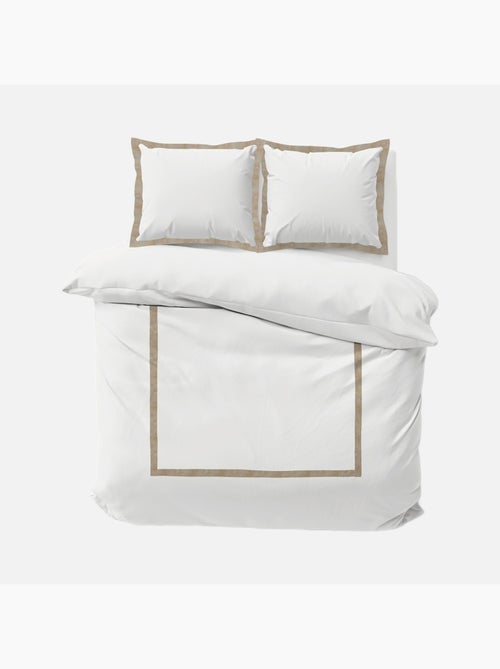Conjunto de 3 peças de roupa de cama em algodão e linho - Kiabi Conjunto de 3 peças de roupa de cama em algodão e linho - Kiabi