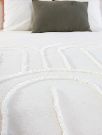 Conjunto de 3 peças de roupa de cama em algodão tufado