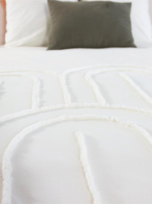 Conjunto de 3 peças de roupa de cama em algodão tufado - Kiabi