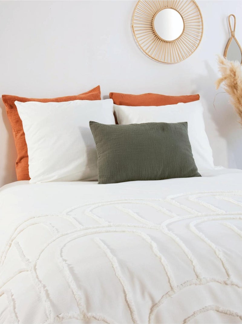 Conjunto de 3 peças de roupa de cama em algodão tufado Branco - Kiabi