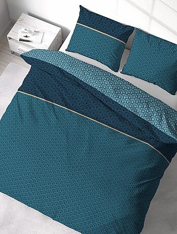 Conjunto de 3 peças de roupa de cama geométrica reversível